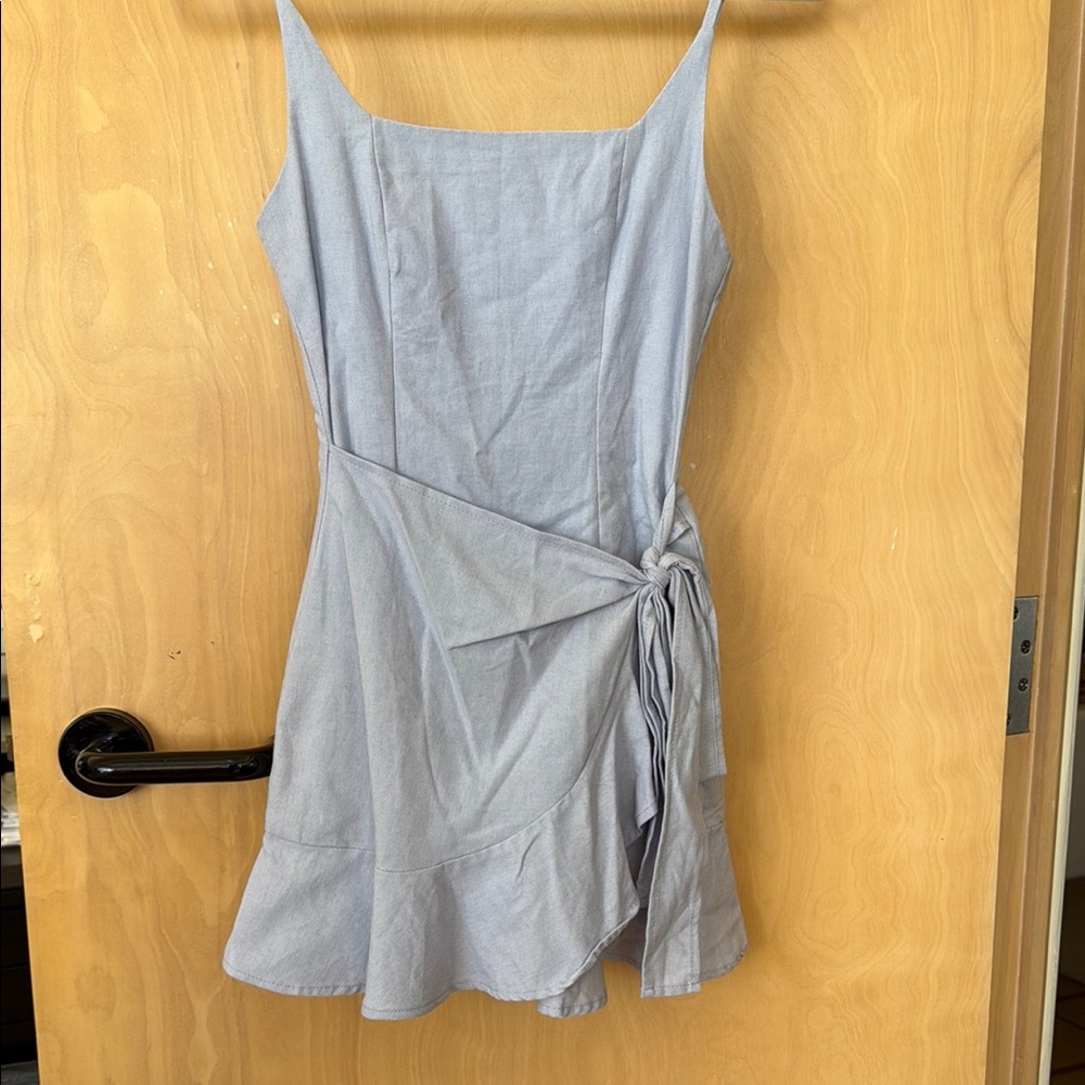 Elegant Blue Sleeveless Dress